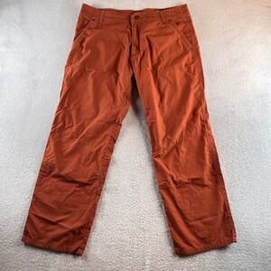 Kuhl Kontra Pants Mens 36x30 Burnt Orange Rust Lightweight Hiking Outdoor Cotton